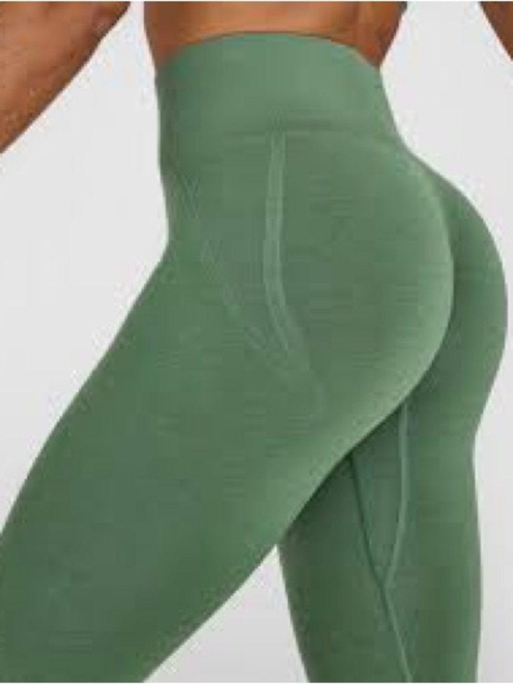 Oner Active Effortless Seamless Leggings with White Logo - Forest Green